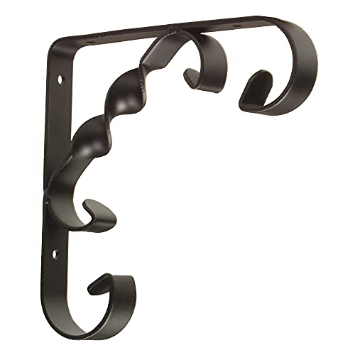Amig - Regalwinkel Edelstahl Mod. 20 | Metallwinkel für Regale | Regalhalterung | Farbe: Schwarz | Maße: 200 x 200 mm | Empfohlenes max Gewicht: 80 kg von Amig