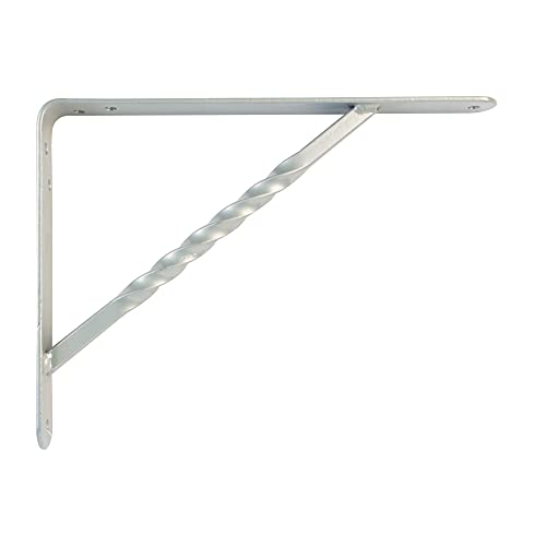 Amig - Regalwinkel Edelstahl Mod. 21 | Metallwinkel für Regale | Regalhalterung | Farbe: Metallisches Grau | Maße: 250 x 200 mm | Empfohlenes max Gewicht: 225 kg von Amig