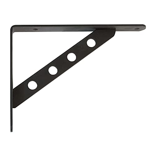 Amig - Regalwinkel Edelstahl Mod. 25 | Metallwinkel für Regale | Regalhalterung | Farbe: Schwarz | Maße: 200 x 160 mm | Empfohlenes max Gewicht: 370 kg Amig - Regalwinkel Edelstahl Mod. 25 | Metallwinkel für Regale | Regalhalterung | Farbe: Schwarz | Maße: 200 x 160 mm | Empfohlenes max Gewicht: 370 kg von Amig