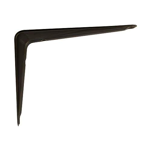 Amig - Regalwinkel Edelstahl Mod. 6 | Metallwinkel für Regale | Regalhalterung | Farbe: Schwarz | Maße: 250 x 200 mm | Empfohlenes max Gewicht: 40 kg von Amig