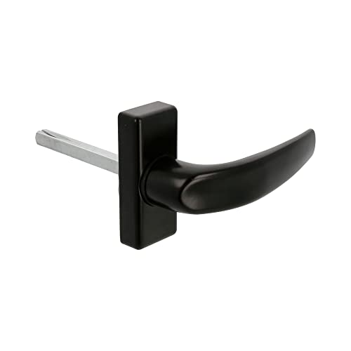 Amig - Rosettengriff für Türen | Modell DELTA | 121 x 72 mm | 8 mm Vierkant | elegantes und schlichtes Design | ergonomischer Griff | Aluminium schwarz von Amig