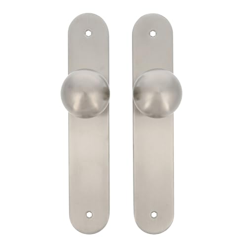 Amig - Runde Drehknauf-Set für Innentüren Mod. 11GP | Ø 62 x 77 mm | rechteckige Plattenverkleidung | ergonomischer Griff | Edelstahl 18/8 matt Amig - Runde Drehknauf-Set für Innentüren Mod. 11GP | Ø 62 x 77 mm | rechteckige Plattenverkleidung | ergonomischer Griff | Edelstahl 18/8 matt von Amig