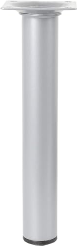 Amig Runder Möbelfüß Ausführung Silber 200mm Höhe ø 30mm Couchfüße aus Metall von Amig