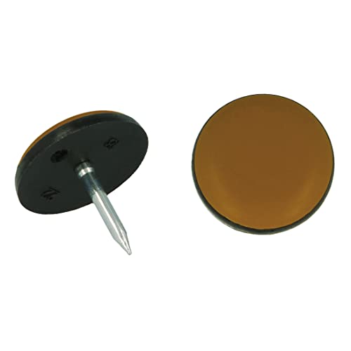 Amig - Schlittschuh mit Nagel | Mod. 78 | Ø 32 mm | Schutz für Möbelbeine | Ideal zum Schutz des Bodens vor Kratzern | Teflon Braun von Amig