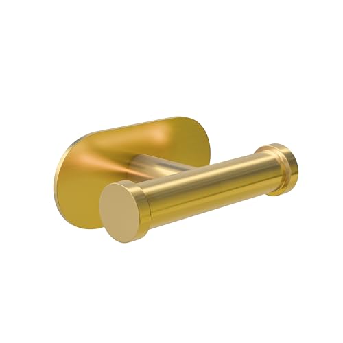 Amig - Selbstklebender Handtuchhaken Mod. Ea-5 | Handtuchhaken Klebebefestigung ohne Schrauben | 100 x 65 x 45 mm | Edelstahl | Matt Gold von Amig