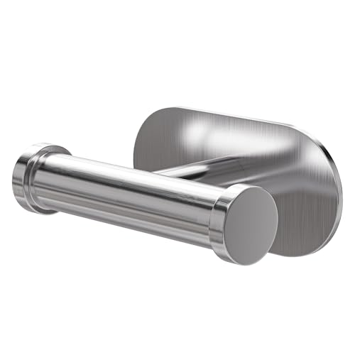 Amig - Selbstklebender Handtuchhaken Mod. Ea-5 | Handtuchhaken Klebebefestigung ohne Schrauben | 100 x 65 x 45 mm | Edelstahl | Matt Silber von Amig