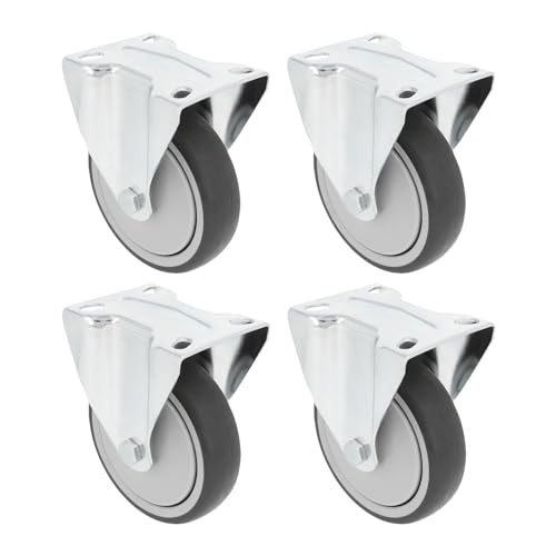 Amig - Set mit 4 starren Rädern | Ø 100 mm | Räder zum Bewegen von Möbeln oder Haushaltsgeräten | Maximale Belastung 110 kg | Zum Bewegen schwerer Möbel | Rollenlager | Kunststoffkern | Graues Gummi Amig - Set mit 4 starren Rädern | Ø 100 mm | Räder zum Bewegen von Möbeln oder Haushaltsgeräten | Maximale Belastung 110 kg | Zum Bewegen schwerer Möbel | Rollenlager | Kunststoffkern | Graues Gummi von Amig
