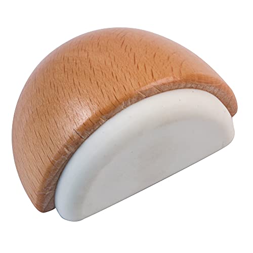 Amig - Türstopper für Böden | Selbstklebend & dekorativ | Schützt Wände & Möbel | Ø 45 x 25 mm | Halbkreis-Design | Holz & Gummi-Finish, Weiß, Buche, Zamak Amig - Türstopper für Böden | Selbstklebend & dekorativ | Schützt Wände & Möbel | Ø 45 x 25 mm | Halbkreis-Design | Holz & Gummi-Finish, Weiß, Buche, Zamak von Amig