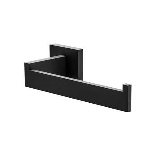 Amig - Toilettenpapierhalter Mod. Isla-3 | WC-Rollenhalter Mit Schrauben inklusive | 165 x 75 x 55 mm | Edelstahl | Matt Schwarz von Amig