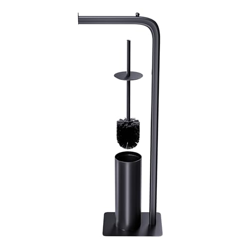 Amig - Toilettenpapierhalter mit WC-Bürste Formaduo - 210 x 160 x 725 mm - Edelstahl und Polypropylen - Farbe Schwarz - 2-in-1 Bad-Set - Funktional, elegant und platzsparend Amig - Toilettenpapierhalter mit WC-Bürste Formaduo - 210 x 160 x 725 mm - Edelstahl und Polypropylen - Farbe Schwarz - 2-in-1 Bad-Set - Funktional, elegant und platzsparend von Amig