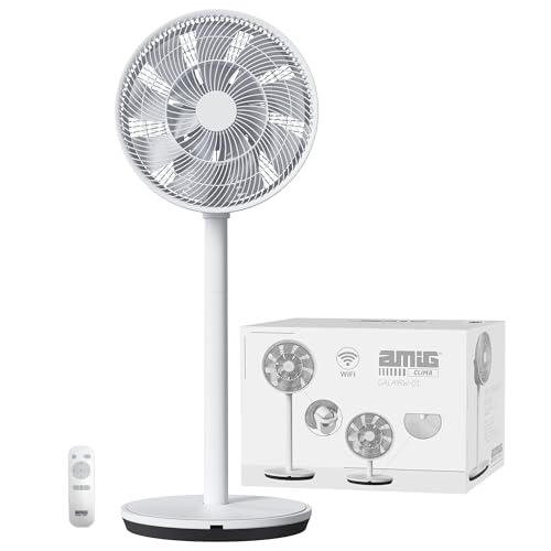 AMIG - Stand- und Tischventilator GALAIR WIFI-01 - Leise 13 dB - 26 Geschwindigkeiten - Vertikale und horizontale Oszillation - Niedriger Verbrauch 27W - Fernbedienung und App - LED-Licht AMIG - Stand- und Tischventilator GALAIR WIFI-01 - Leise 13 dB - 26 Geschwindigkeiten - Vertikale und horizontale Oszillation - Niedriger Verbrauch 27W - Fernbedienung und App - LED-Licht von Amig