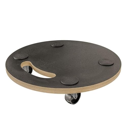 Amig - Transportplattform mit Rädern | Runder Rollständer | 4 rutschfeste Matten | Ø30 cm | Max. Belastung: 100 kg | 4 Räder: 2 mit Bremse | Sperrholz | FSC-Zertifiziert | Schwarz Amig - Transportplattform mit Rädern | Runder Rollständer | 4 rutschfeste Matten | Ø30 cm | Max. Belastung: 100 kg | 4 Räder: 2 mit Bremse | Sperrholz | FSC-Zertifiziert | Schwarz von Amig