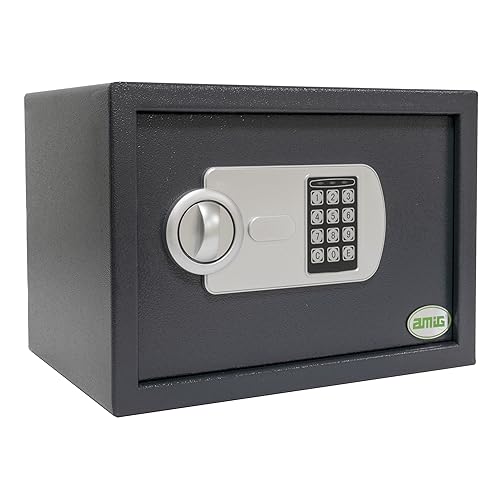 Amig - Tresor mit Tastaturöffnung | mit Notsicherheitsschlüssel und Knauf | Anti-Bumping-System | Safe zur Aufbewahrung von Geld oder Wertsachen | 31 x 20 x 20 cm von Amig