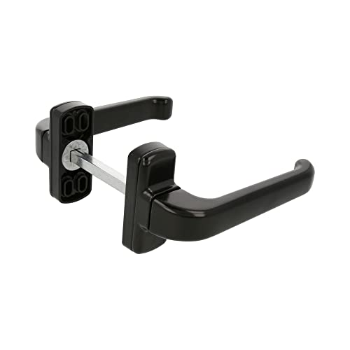 Amig – Rosetten Türgriffe Set | Modell Epsilon | Aluminium | 132 x 70 mm | 8 mm quadratisch | Farbe: Schwarz Amig – Rosetten Türgriffe Set | Modell Epsilon | Aluminium | 132 x 70 mm | 8 mm quadratisch | Farbe: Schwarz von Amig
