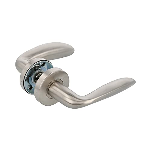 Amig - Türgriff-Set mit Innenrosette für Türen | Mod. TARA | Ø 53 mm | 8 mm Quadrat | Elegantes und schlichtes Design | Edelstahl matt Amig - Türgriff-Set mit Innenrosette für Türen | Mod. TARA | Ø 53 mm | 8 mm Quadrat | Elegantes und schlichtes Design | Edelstahl matt von Amig