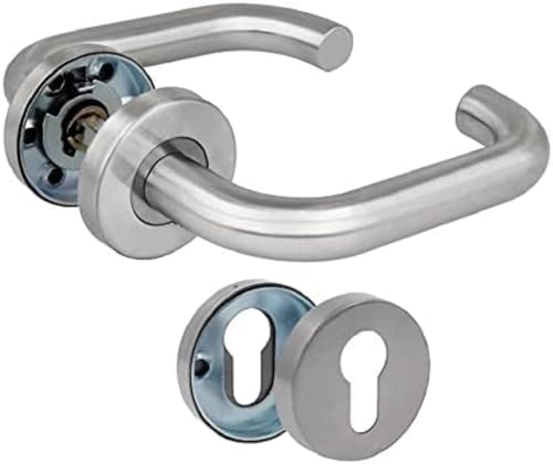 Amig - Türgriff-Set mit Rosette | Mod. 3RBX | 140 x Ø19 mm | 8 mm Quadrat | Elegantes und schlichtes Design | Edelstahl matt Amig - Türgriff-Set mit Rosette | Mod. 3RBX | 140 x Ø19 mm | 8 mm Quadrat | Elegantes und schlichtes Design | Edelstahl matt von Amig
