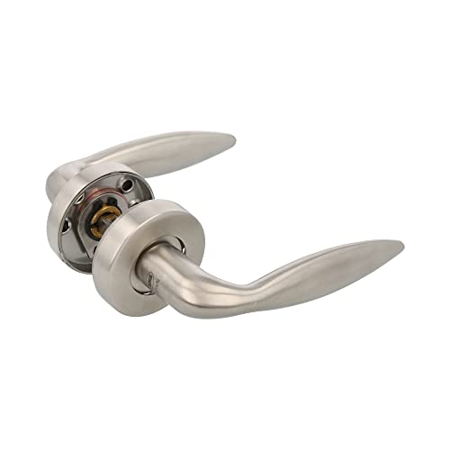 Amig - Türgriff-Set mit Rosette für Türen | Mod. 35 | 113 x 25 mm | 8 mm Vierkant | elegantes und schlichtes Design | Edelstahl 18/8 Silber matt von Amig