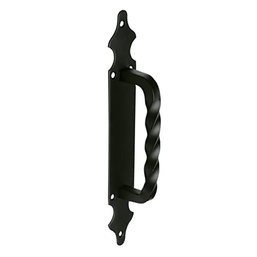 Amig - Türgriff für Durchgangs- oder Eingangstüren, Mod. 101 | 280 x 45 mm | Griff im rustikalen Stil | geschmiedet | aus schwarzem Zamak-Finish | inkl. Spanplattenschrauben von Amig