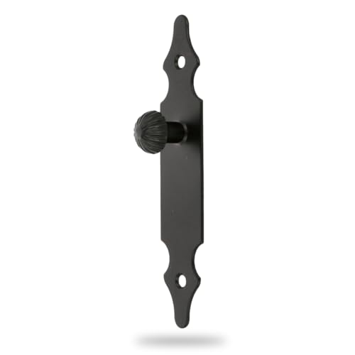 Amig – Türgriffe - Aus Stahl – 146x30x1,5 mm – Rustikale Beschläge - Inklusive Schrauben – Möbelgriffe – Oberfläche: Schwarz von Amig