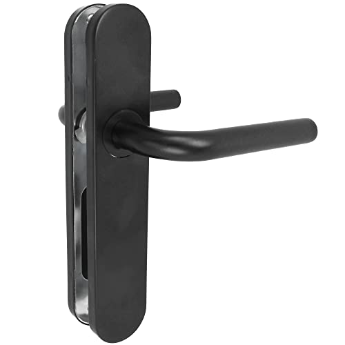 Amig - Türgriff-Set mit Polypropylenplatte für Türen | 245 x 45 mm | 8 mm Vierkantstift | Einfaches Design, ideal für Zuhause oder Büro | Stahl und schwarzes Polypropylen Amig - Türgriff-Set mit Polypropylenplatte für Türen | 245 x 45 mm | 8 mm Vierkantstift | Einfaches Design, ideal für Zuhause oder Büro | Stahl und schwarzes Polypropylen von Amig
