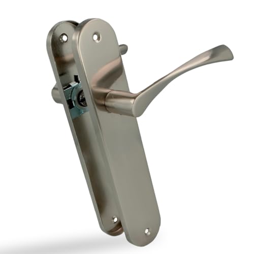 Amig - Türgriffe mit Stahlplatte | Mod. ISHI PB, 240 x 45 mm | 8 mm Vierkant, elegantes und schlichtes Design, ohne Schlüssel | Aluminium Nickel gebürstet Amig - Türgriffe mit Stahlplatte | Mod. ISHI PB, 240 x 45 mm | 8 mm Vierkant, elegantes und schlichtes Design, ohne Schlüssel | Aluminium Nickel gebürstet von Amig