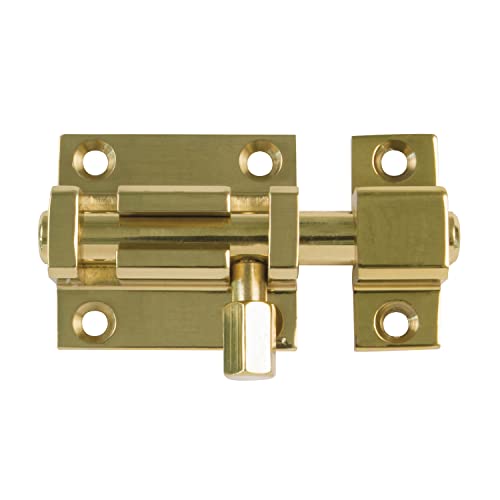 Amig - Türriegel aus Messing | Bolzenriegel Mod. 700 für Türen und Fenster | Einfache Installation | Geeignet für Durchgangstüren und Schränke | Poliert, Bunt, 40 x 37 mm, Messing Amig - Türriegel aus Messing | Bolzenriegel Mod. 700 für Türen und Fenster | Einfache Installation | Geeignet für Durchgangstüren und Schränke | Poliert, Bunt, 40 x 37 mm, Messing von Amig