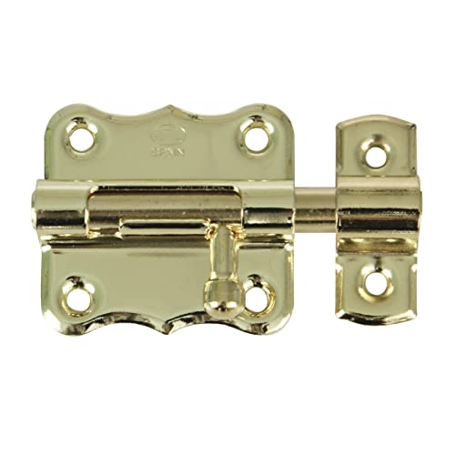 Amig - Set von 20 Aufschraubschiebern | 35 x 33 mm | Geeignet für Holztüren | Riegelschloss für Badezimmer, Schlafzimmer oder Büro | Sicherheitsriegel | Lackiertes Messingstahl | Packung mit 20 von Amig