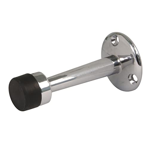 Amig- Wandtürstopper für Durchgang | Durchmesser 19 x 75 mm | Messing | Hochglanz-Chrom-Finish | Schwarzes Gummi | Wandmontage | Inklusive Schrauben für die Montage Amig- Wandtürstopper für Durchgang | Durchmesser 19 x 75 mm | Messing | Hochglanz-Chrom-Finish | Schwarzes Gummi | Wandmontage | Inklusive Schrauben für die Montage von Amig