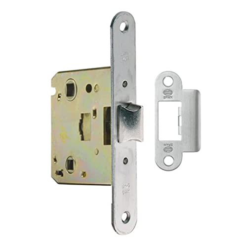 Amig - Vereinigte Türdrücker Modell 2001 für Holztüren von Durchgang zu Badezimmer, Küche oder Zimmer | Klappverschluss aus Edelstahl | Eingangsbereich 50 mm | Vorderseite rund Amig - Vereinigte Türdrücker Modell 2001 für Holztüren von Durchgang zu Badezimmer, Küche oder Zimmer | Klappverschluss aus Edelstahl | Eingangsbereich 50 mm | Vorderseite rund von Amig