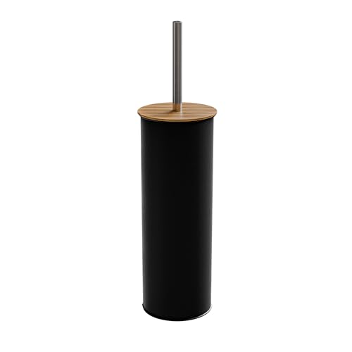Amig - WC-Bürstenhalter Naturline - Ø95 x 380 mm - Edelstahl und Bambus - Farbe Schwarz - Moderne und langlebige WC-Bürste - Minimalistischer Stil mit edler Ausführung Amig - WC-Bürstenhalter Naturline - Ø95 x 380 mm - Edelstahl und Bambus - Farbe Schwarz - Moderne und langlebige WC-Bürste - Minimalistischer Stil mit edler Ausführung von Amig