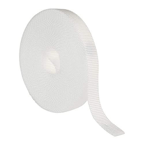 Amig - Weißes Klebeband für Rollläden | Ersatzseil für weiche und harte Berührungsrollos | UV-beständig und abriebfest | Maße: 14 mm x 6 m von Amig