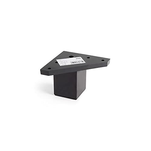 Rei Quadratischer Eckständer aus ABS-Kunststoff, Schwarz, Mod.972, Höhe: 52 mm von Amig