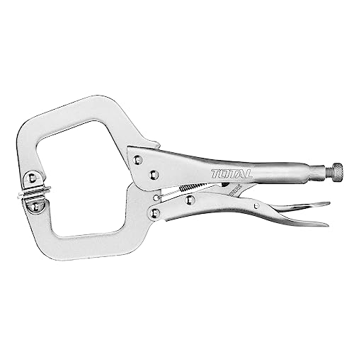 TOTAL - Druckklemme | 11" C-Klemme | Greifbacke mit Mutter zur Regulierung der Öffnung | Ideal zum Halten von Teilen zum Schneiden oder Schweißen | Silberner Kohlenstoffstahl TOTAL - Druckklemme | 11" C-Klemme | Greifbacke mit Mutter zur Regulierung der Öffnung | Ideal zum Halten von Teilen zum Schneiden oder Schweißen | Silberner Kohlenstoffstahl von Total