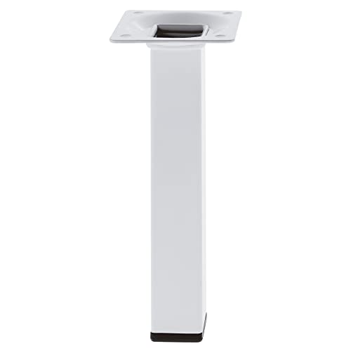 Amig - Quadratischer Möbelfuß | Verstellbar & Belastbar bis 15 kg | Inkl. Kunststoffstopfen | Ideal für Büro, Küche, Wohnzimmer | Rechteckig, Weiß, 25x25x400 mm, Legierter Stahl Amig - Quadratischer Möbelfuß | Verstellbar & Belastbar bis 15 kg | Inkl. Kunststoffstopfen | Ideal für Büro, Küche, Wohnzimmer | Rechteckig, Weiß, 25x25x400 mm, Legierter Stahl von Amig
