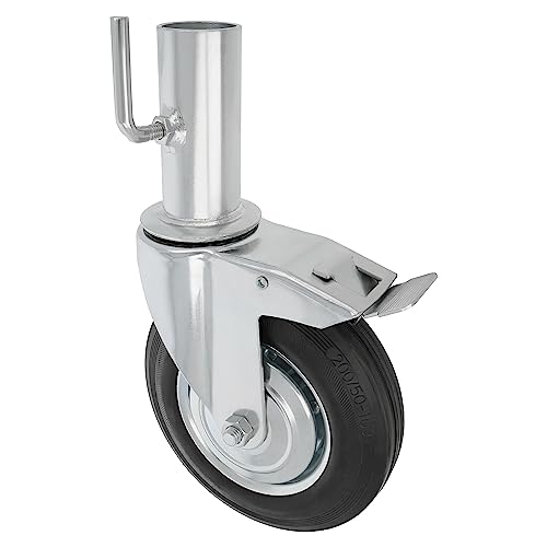 Amig - Bockrolle für Gerüst | Mit Bremse | Ø200 mm | Metallkern und Gummibeschichtung | Rollenlager | Speziell für den industriellen Einsatz konzipiert | Schwarz. Amig - Bockrolle für Gerüst | Mit Bremse | Ø200 mm | Metallkern und Gummibeschichtung | Rollenlager | Speziell für den industriellen Einsatz konzipiert | Schwarz. von Amig