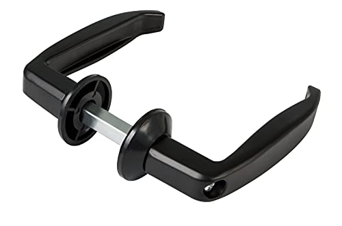 Amig - Aluminium Fenstergriff Modell 45 | Ergonomisches Design | 105 x 40 mm | Für Innen- und Außentüren | Widerstandsfähig gegen Rost und Korrosion | Schwarz | 35/45 mm Türbreite | Aluminium von Amig