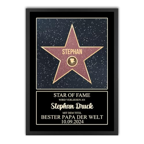 Amikado Eingerahmtes Poster Star of Fame zum Personalisieren - schwarzer Rahmen Amikado Eingerahmtes Poster Star of Fame zum Personalisieren - schwarzer Rahmen von Amikado