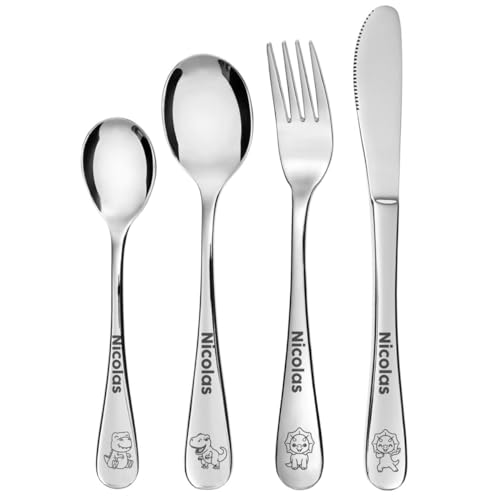 Amikado Kinderbesteck, personalisierbar (Dinosaurier) von Amikado