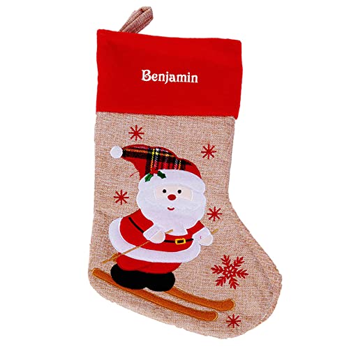 Amikado Weihnachts-Stiefel in Leinenoptik, Beige, personalisierbar mit Namen Bestickt - Weihnachtsdekoration - Weihnachtsmann Amikado Weihnachts-Stiefel in Leinenoptik, Beige, personalisierbar mit Namen Bestickt - Weihnachtsdekoration - Weihnachtsmann von Amikado