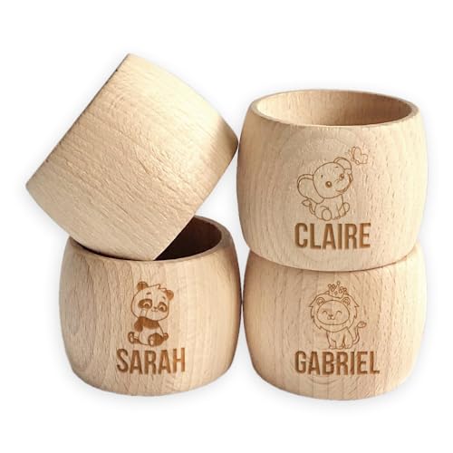 Großer Serviettenring aus Holz mit Gravur - Savanne - Persönliches Geschenk - Tischkultur Großer Serviettenring aus Holz mit Gravur - Savanne - Persönliches Geschenk - Tischkultur von Amikado