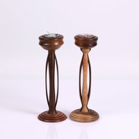 Set Von Zwei Kerzenständern Aus Holz, Kerzenständer Shabbat Kerzenhalter von AmikamWoodArt