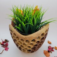 Von Spitze Inspirierter Rosenholzkorb Für Elegantes Wohndekor Und Zur Aufbewahrung Von Lebensmitteln von AmikamWoodArt