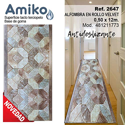Amiko Teppich, Mehrfarbig, 0,50 x 12 m von Amiko