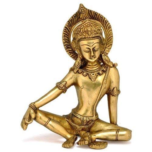 Amilav Collections - God Indra Dev Messingstatue, Höhe 18,4 cm, Heimdekoration von Amilav Collections