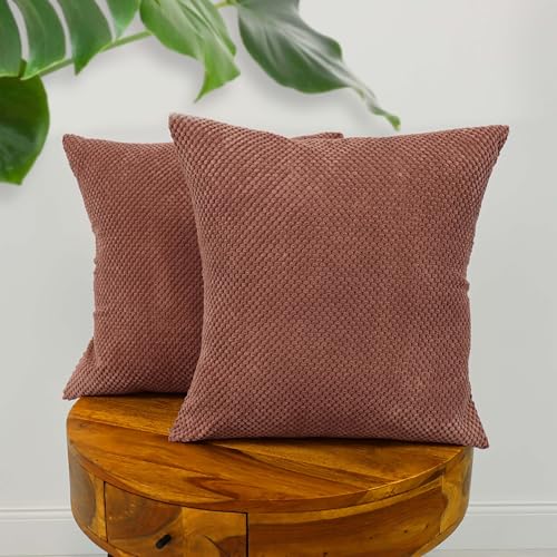 Amilian 2er Set Kissen mit Füllung und Bezug – Dekokissen für Sofa, Bett oder Couch – Zierkissen Set mit weichem Innenkissen – Waschbar & stilvoll - Herzschimmer - 50 x 50 cm von Amilian