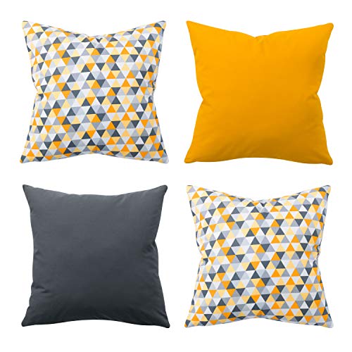 Amilian 4er Set: Kissenbezug, Kissenbezüge, Kissenhülle, Zierkissenbezug, Kopfkissenbezug für Sofa, Schlafzimmer, Deko Kissen, Dekorative Dekokissen, Sofakissen; 40x40 cm 16x16 inch Set 06 Amilian 4er Set: Kissenbezug, Kissenbezüge, Kissenhülle, Zierkissenbezug, Kopfkissenbezug für Sofa, Schlafzimmer, Deko Kissen, Dekorative Dekokissen, Sofakissen; 40x40 cm 16x16 inch Set 06 von Amilian
