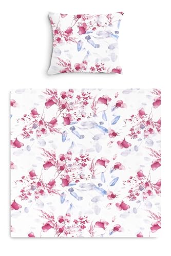 Amilian Baby Bettwäsche Set 2-teilig – 80x80 & 35x40 cm – Kinderwagen, Wiegen, Stubenwagen geeignet – Bettwäsche für Jungen und Mädchen – 100% Baumwolle - Flowers Amilian Baby Bettwäsche Set 2-teilig – 80x80 & 35x40 cm – Kinderwagen, Wiegen, Stubenwagen geeignet – Bettwäsche für Jungen und Mädchen – 100% Baumwolle - Flowers von Amilian