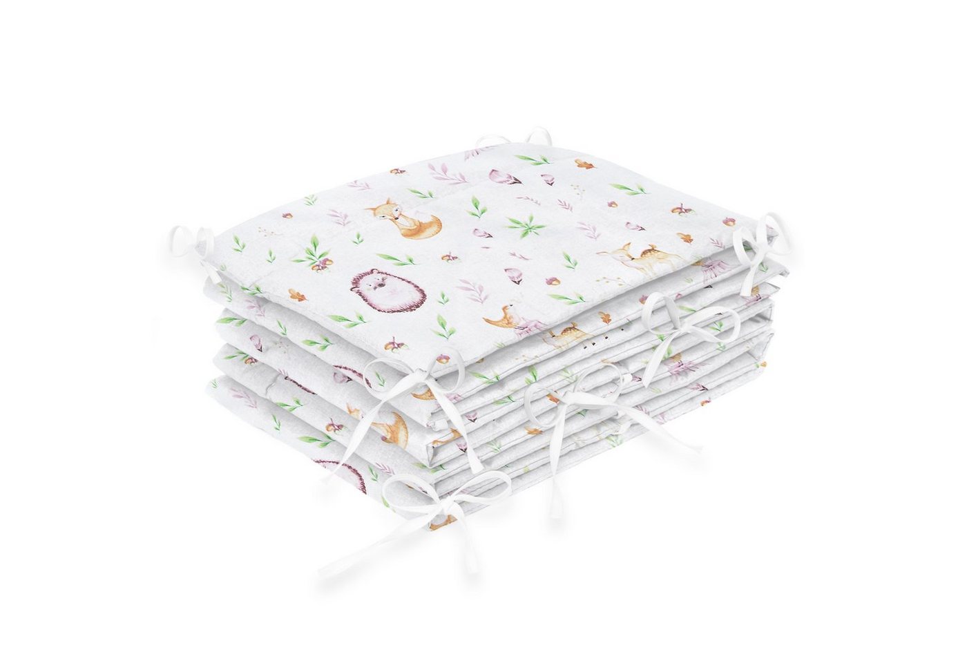 Amilian Bettnestchen Bettumrandung 420x30 cm, für Kinderbett 140x60 geeignet (rundherum), (Nestchen, Kantenschutz), Bettausstattung, Bettschlange, Umrandungen von Amilian