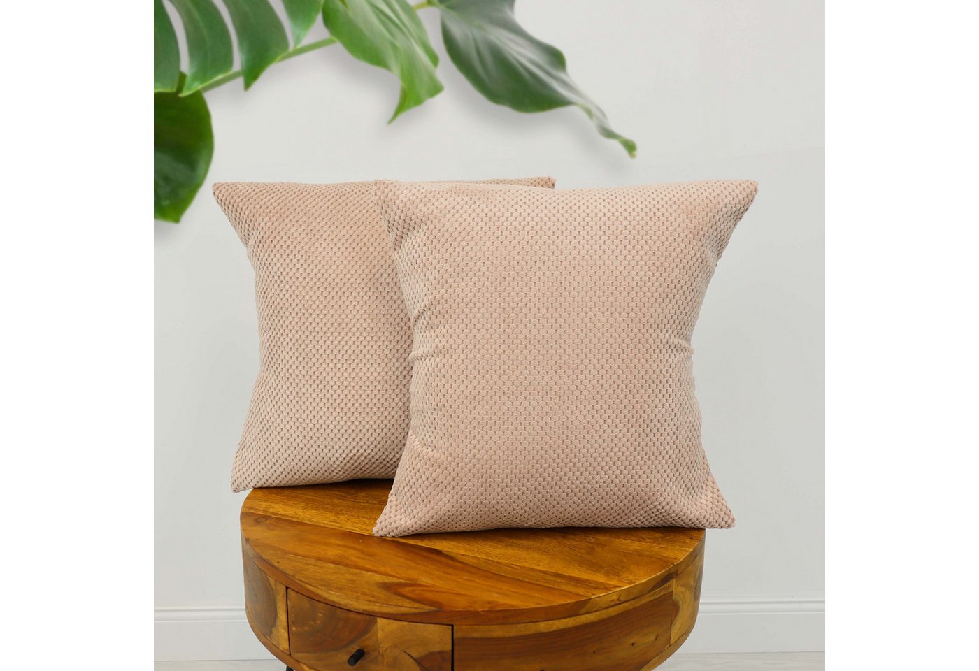Amilian Kissenbezug 2er Set - Kissen Bezüge - Kissenhüllen - Zierkissenbezüge, (2 Stück), 45x45 cm, Kissenhülle für Sofakissen, Dekokissen, Kissen, Zierkissen von Amilian