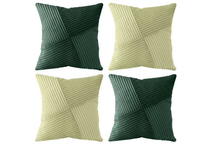 Amilian Kissenhüllen - 4er Set Kissenbezug, Kissenbezüge - Zierkissenbezüge, (4 Stück), 40x40 cm, Kissenhülle für Sofakissen, Dekokissen, Zierkissen, Kissen von Amilian